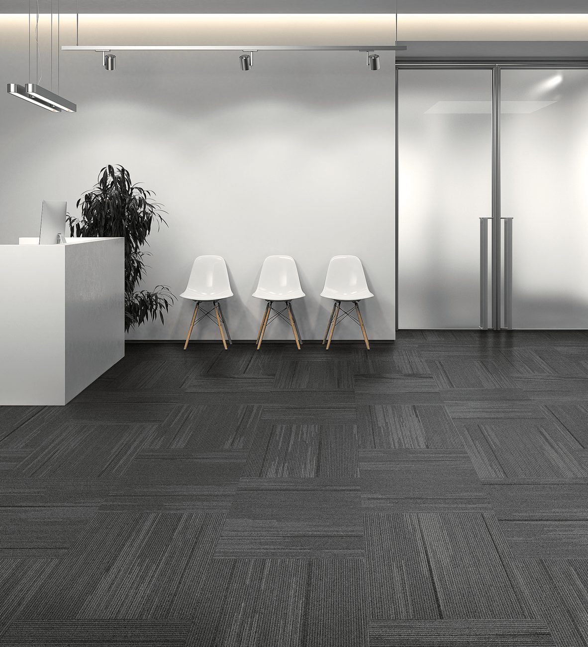 Denver 7720 carpet tile in an office reception