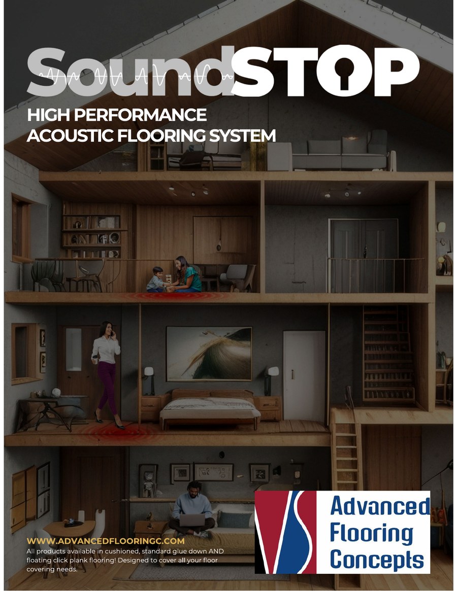 Soundstop High-Performance Acoustic Flooring System sell sheet cover